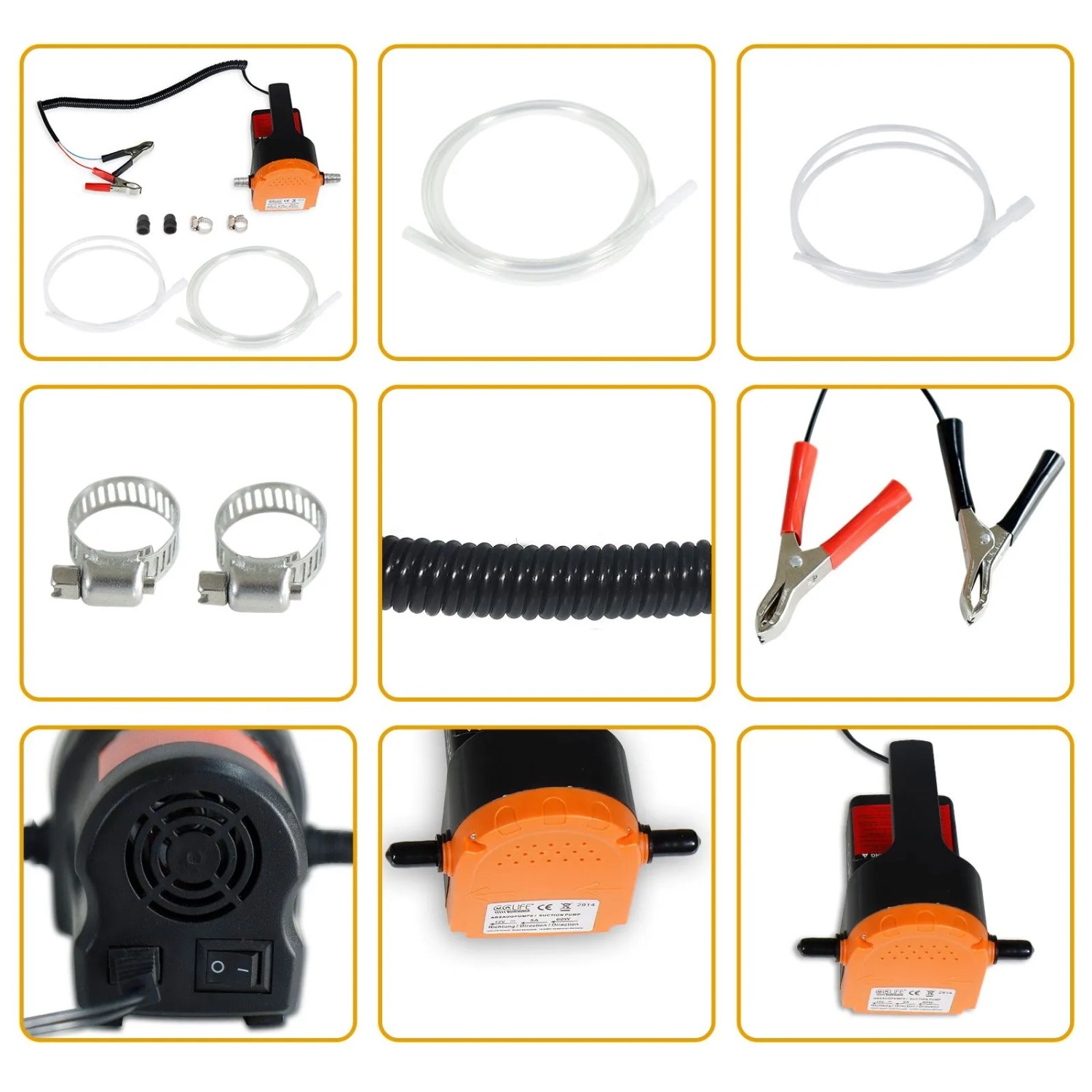 CCLIFE 12V 60W Tragbare Ölabsaugpumpe Dieselpumpe Kraftstoffpumpen Ölpumpe Absaugpumpe_3