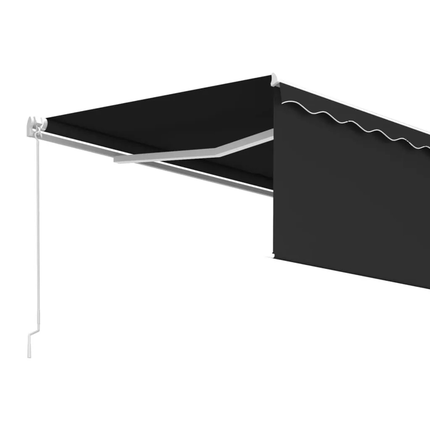 vidaXL Markise Manuell Einziehbar mit Rollo 4x3 m Anthrazit 3069299_4