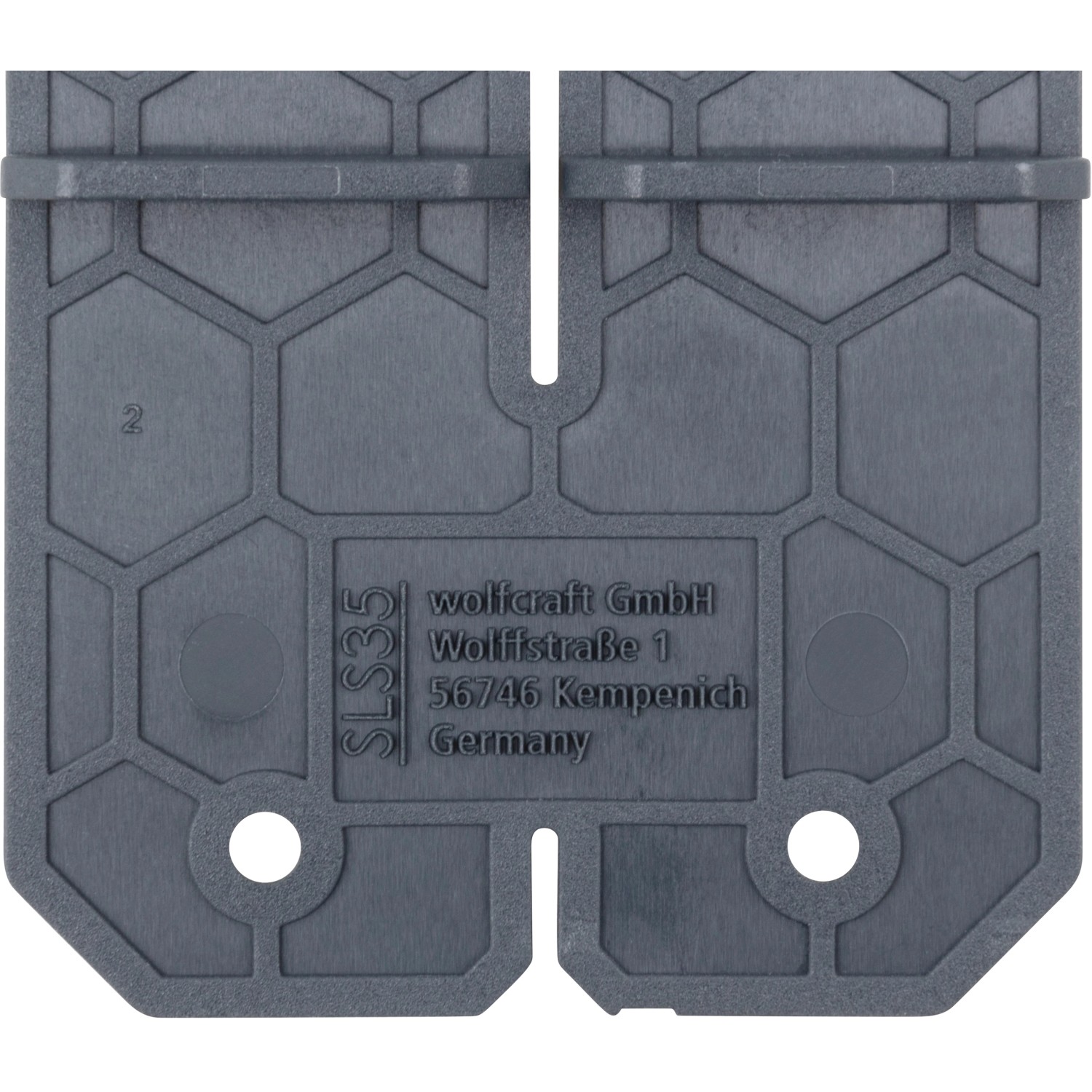 wolfcraft Scharnierloch-Set, Bohrschablone für präzise Bohrungen, Detailansicht.