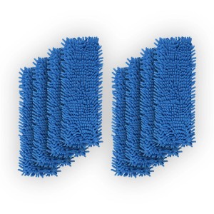 Bestlivings Bodenwischer Ersatzbezüge, blau, 8er-Pack. Mikrovelour Chenille für streifenfreie Reinigung.