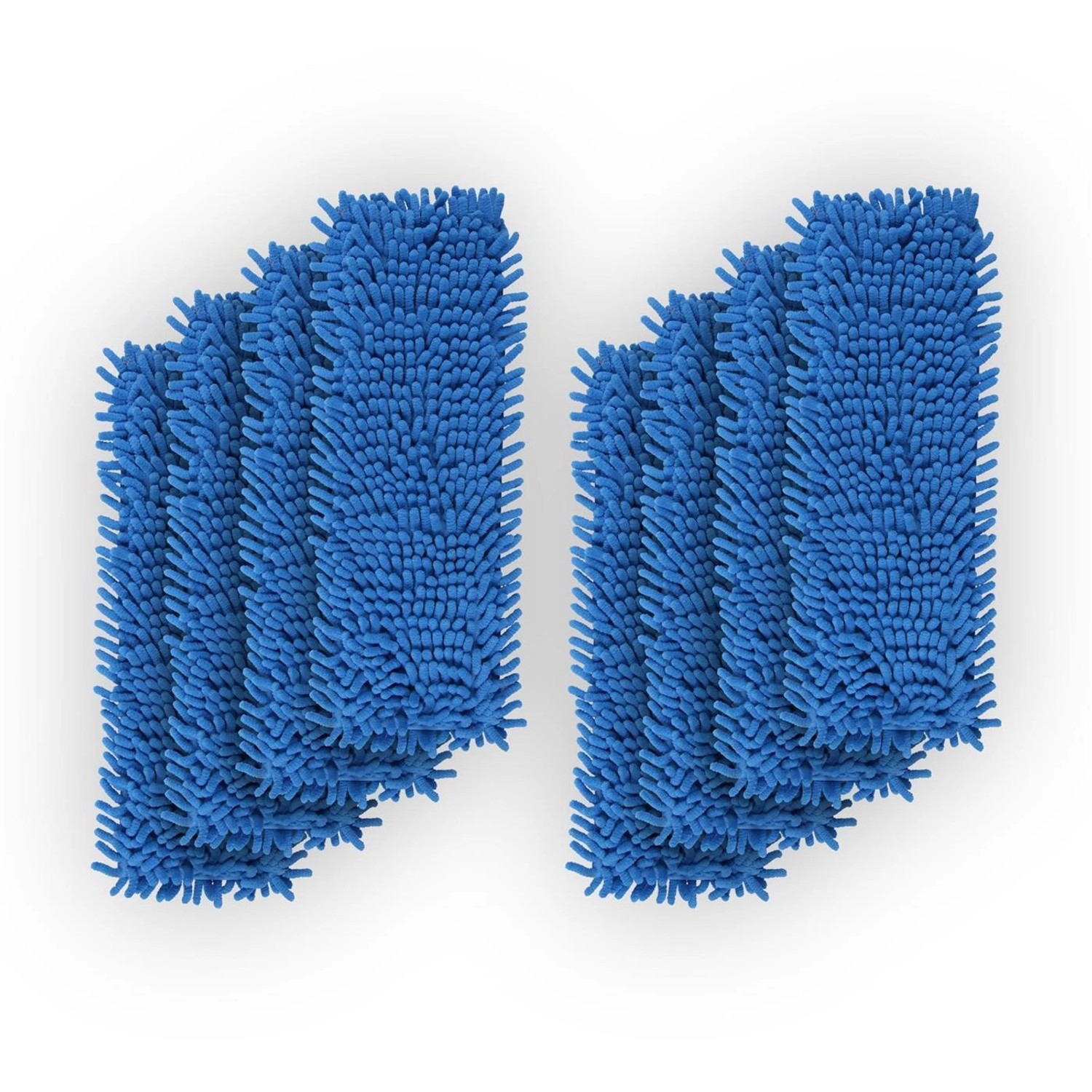 Bestlivings Bodenwischer Ersatzbezug Mikrovelour Chenille Blau 8er Pack
