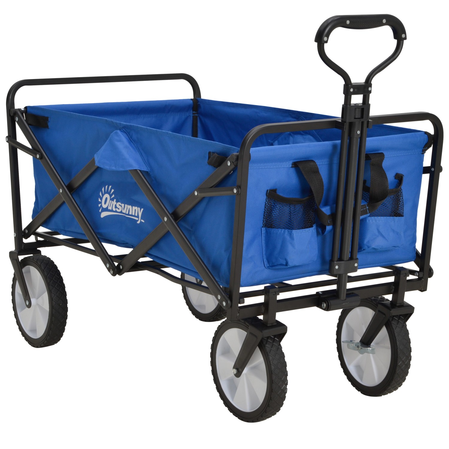 Outsunny Bollerwagen Faltbar 360 Grad 93 x 49 x 75-100 cm
