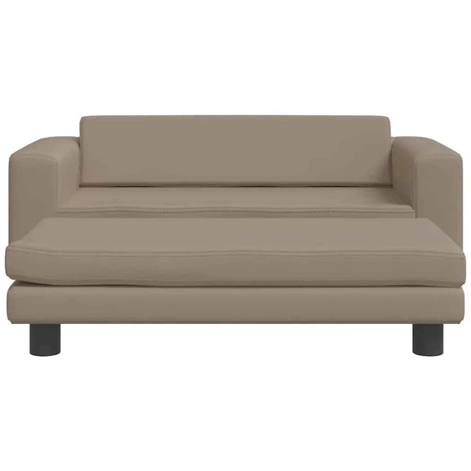 vidaXL Hundebett mit Verlängerung Cappuccino 100x50x30 cm Kunstleder 172030_3