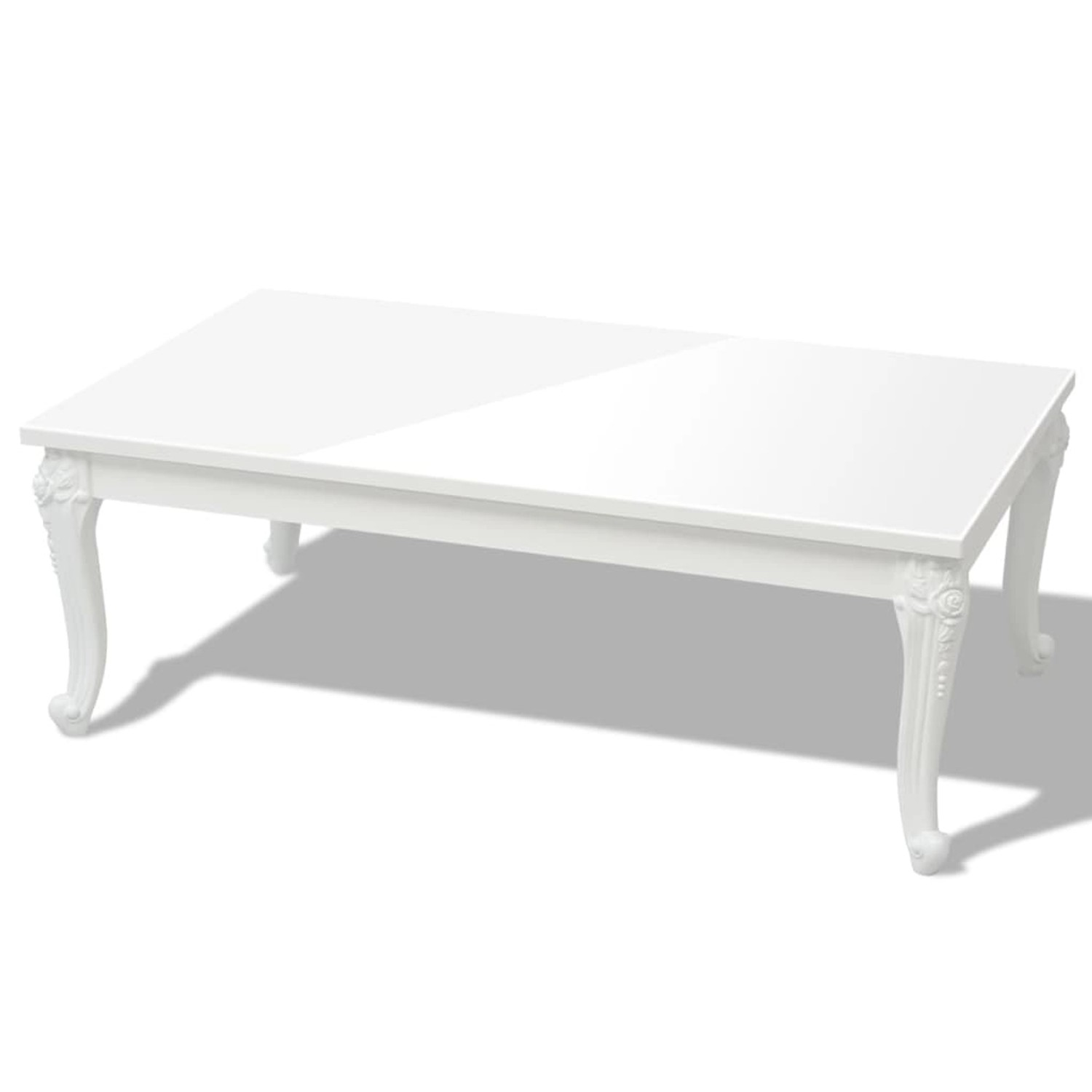 vidaXL Couchtisch 115×65×42 cm Hochglanz Weiß 243381 günstig online kaufen