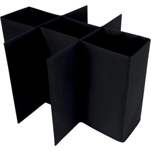 Meyliving Flascheneinsatz für Aufbewahrungsboxen S, L, XL, schwarz, für 6 Flaschen.