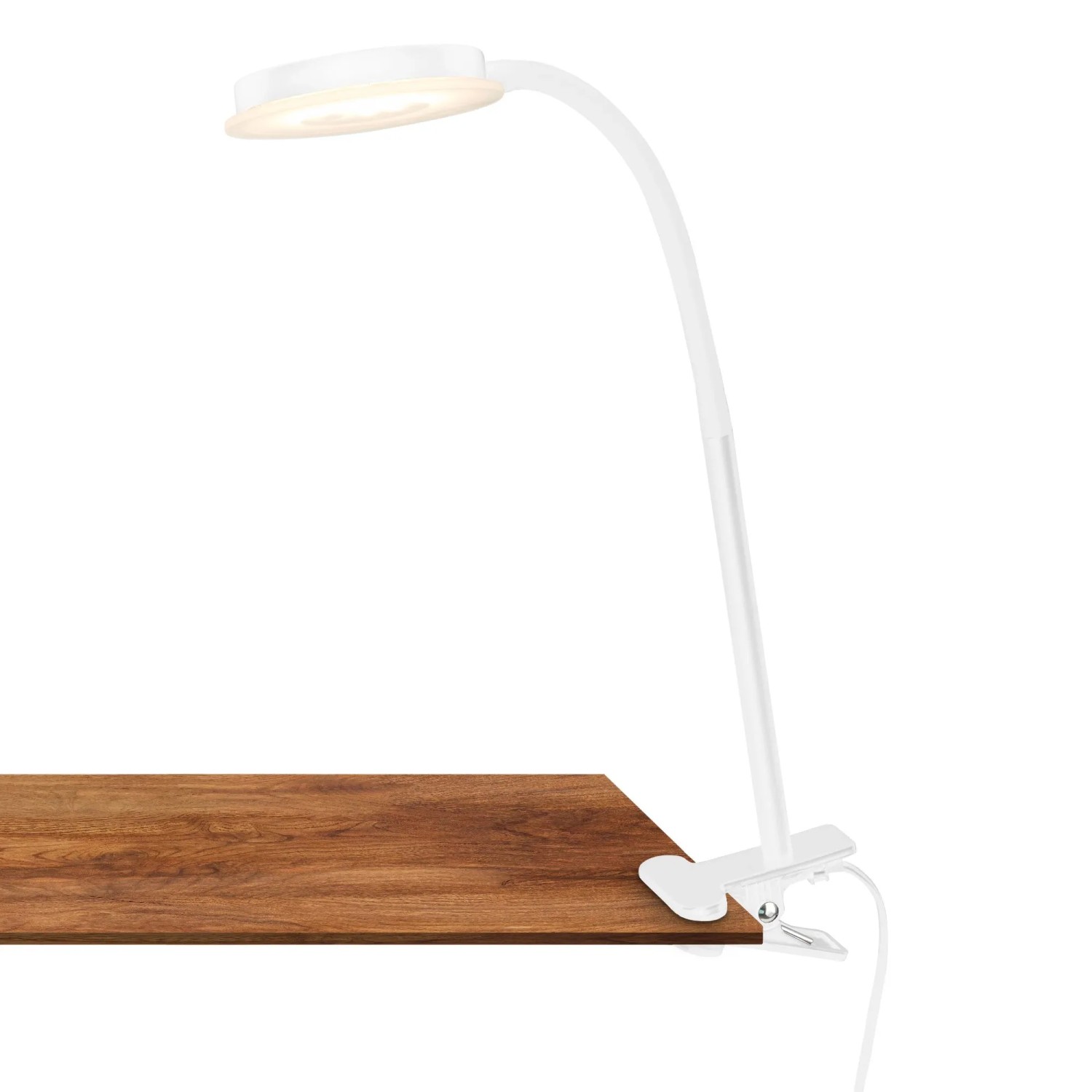 Briloner LED-Klemmleuchte PLEGG Kabelschalter Schwenkbar Lichtkante Weiß