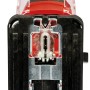 Detailaufnahme der werkzeuglosen T-Schaft-Aufnahme der Einhell Akku-Stichsäge TC-JS 18/70.