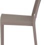 Siena Garden Square Stapelstuhl, taupe, 56x46x80 cm. Gartenstuhl aus robustem, recycelbarem Material.