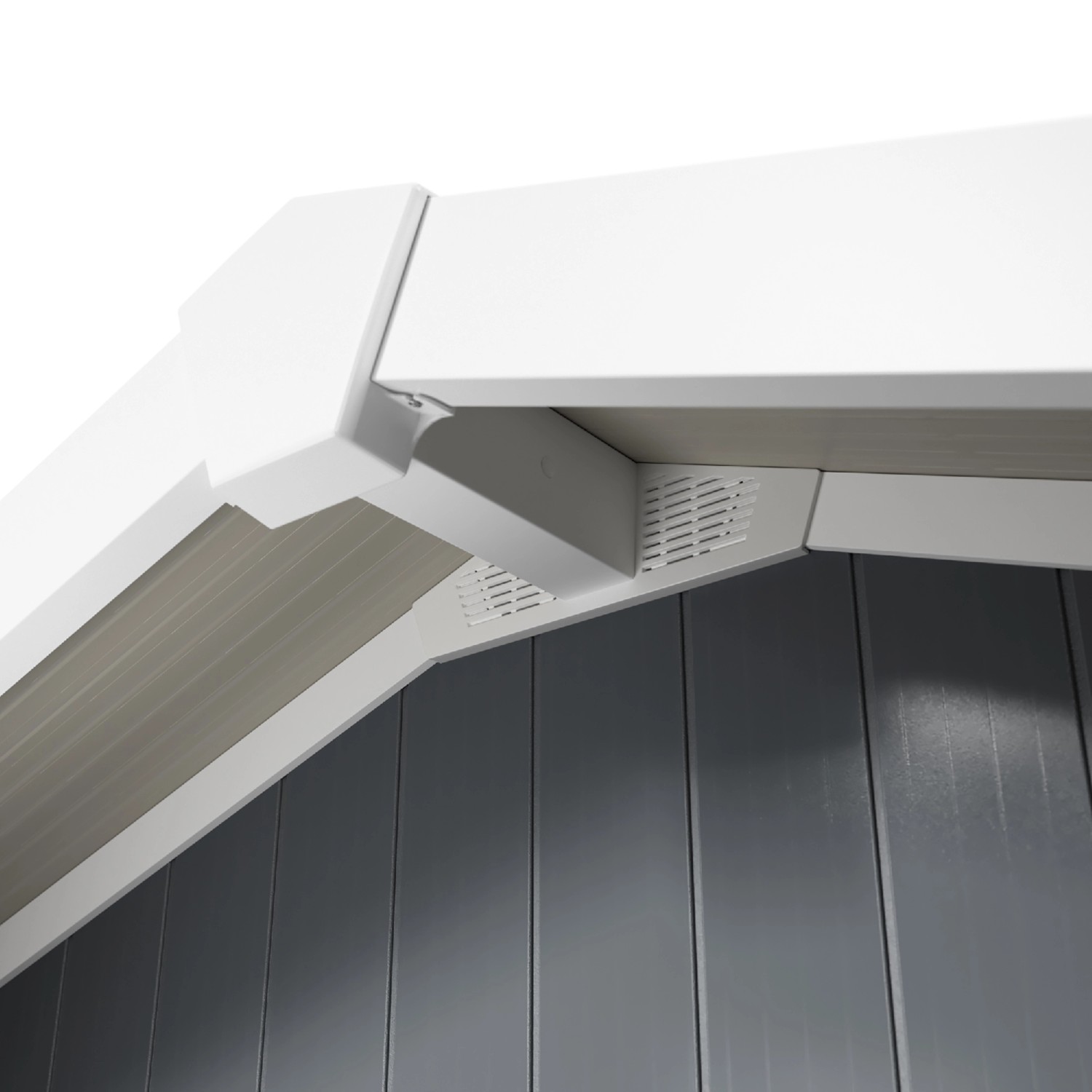 Grosfillex Kunststoff-Gartenhaus Deco Domizil 7,5 Dunkelgrau-Weiß 7,5 m²_5