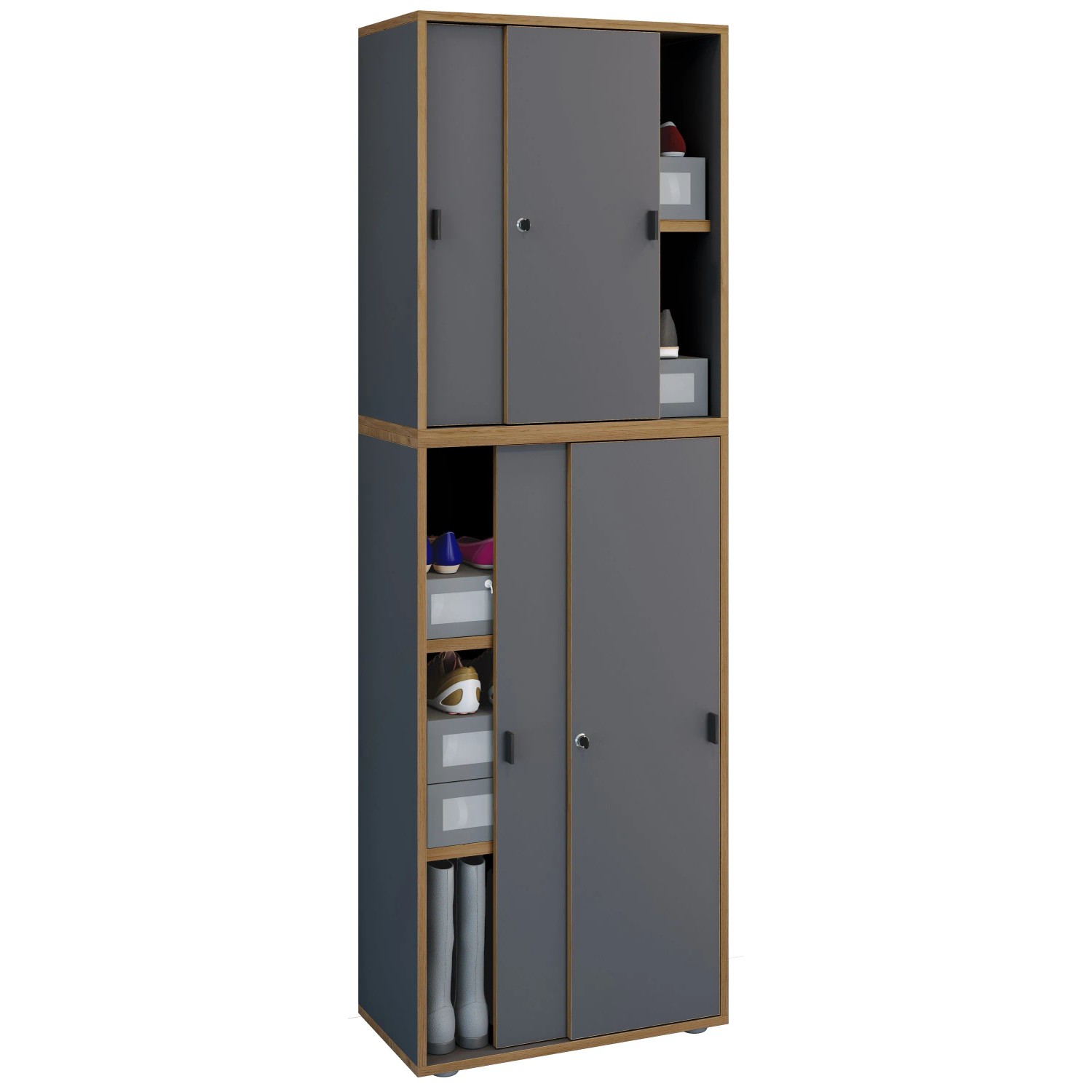 VCM Büroschrank Salia Anthrazit
