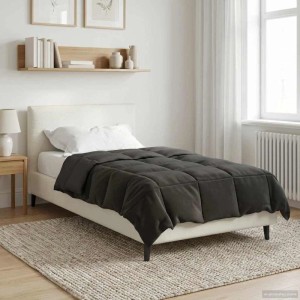 vidaXL Sommerdecke Gesteppt Anthrazit 135 x 200 cm Mikrofaser 42025905