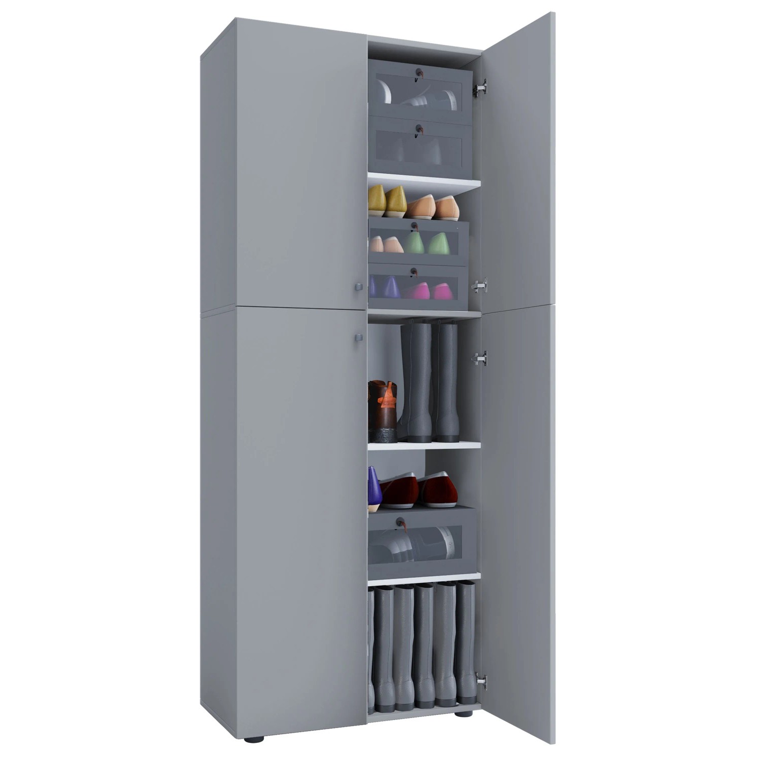 VCM Schuhschrank Lona Grau