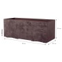 Brauner Deroma Pflanzkasten Millennium, 39x79x39 cm, für Garten und Terrasse.
