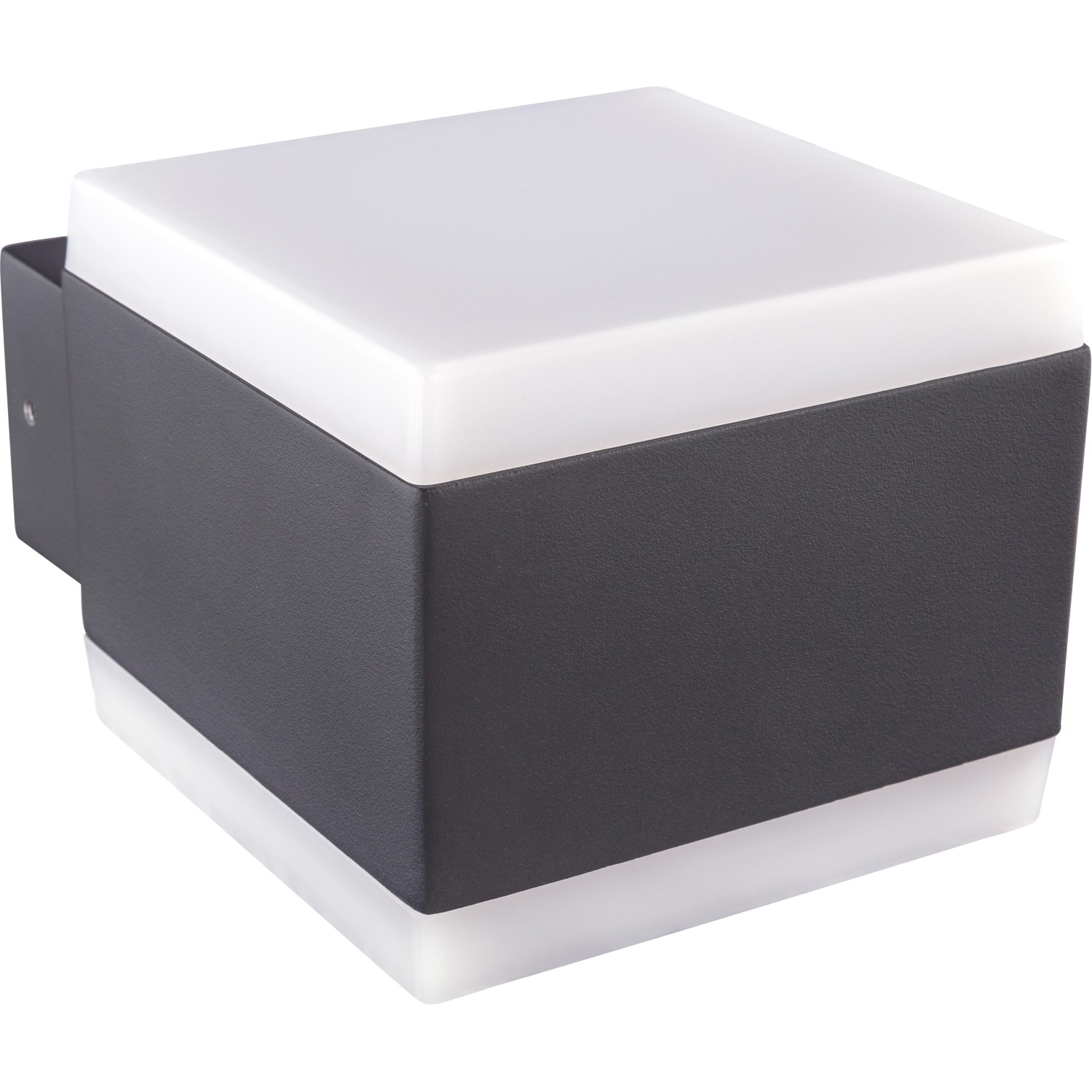 Moderne, anthrazitfarbene LED-Außenleuchte Slice von Globo aus Aluminium und Kunststoff.