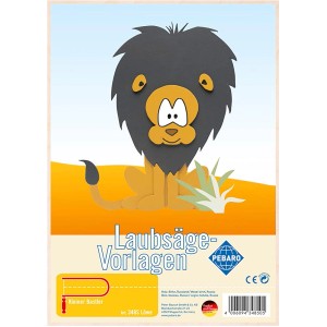 Pebaro Laubsägevorlage Löwe aus Sperrholz zum Basteln für Kinder.