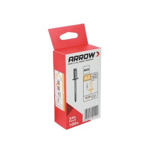 Packung Arrow Blindniete RA Alu, Ø 5x12 mm, 100 Stück, in roter Verpackung.