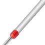Ader-Hülse E10-18 im Detail: Metallhülse mit roter Kunststoffisolierung für sichere Kabelverbindungen.