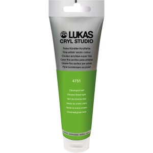 Tube Lukas Cryl Studio Premium Acrylfarbe, 125ml, Chromgrün Hell.