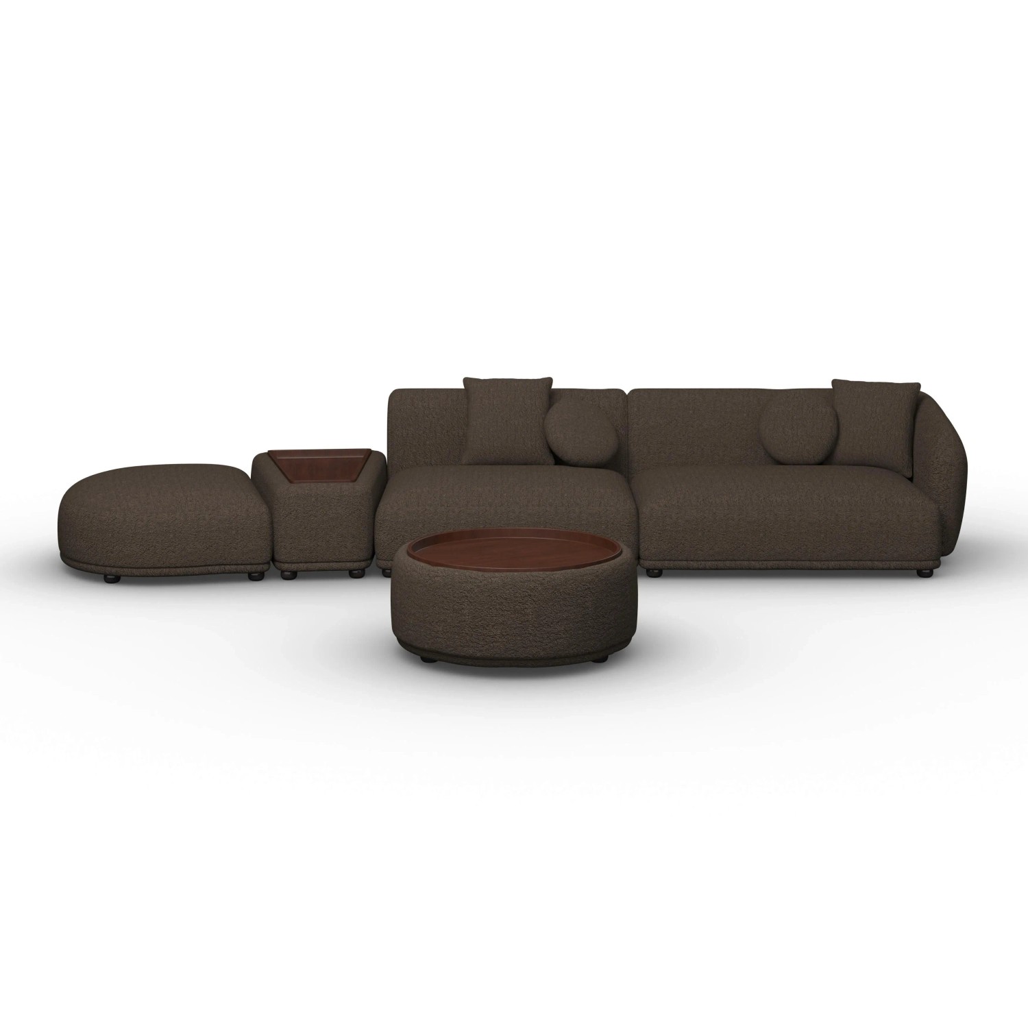 Bessagi Home Wohnlandschaft Kira Chenille Braun