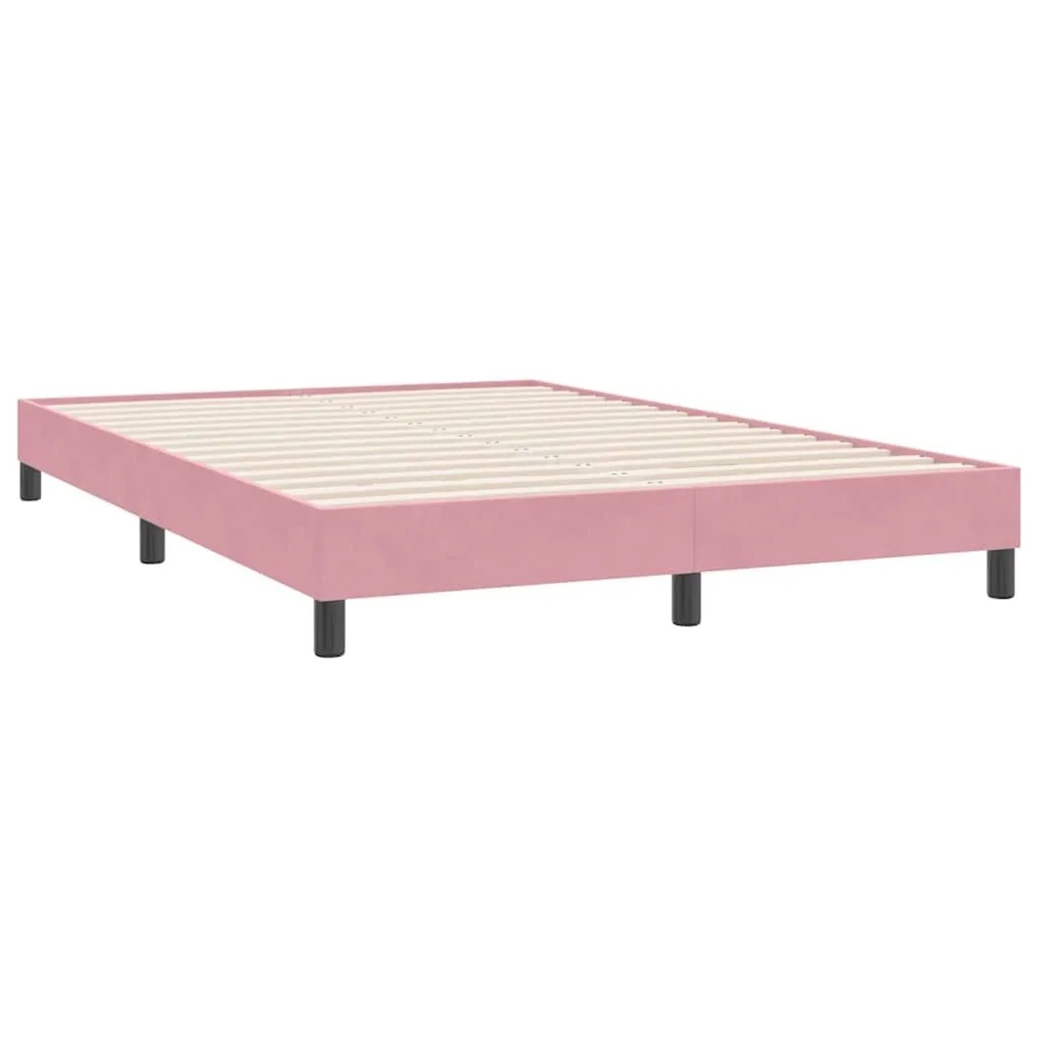 vidaXL Bettgestell Ohne Matratze Rosa 140x220 cm Samt 4101408 günstig online kaufen