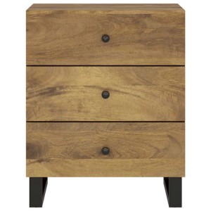 vidaXL Nachttisch 50x33x62 cm Massivholz Mango & Holzwerkstoff 350663