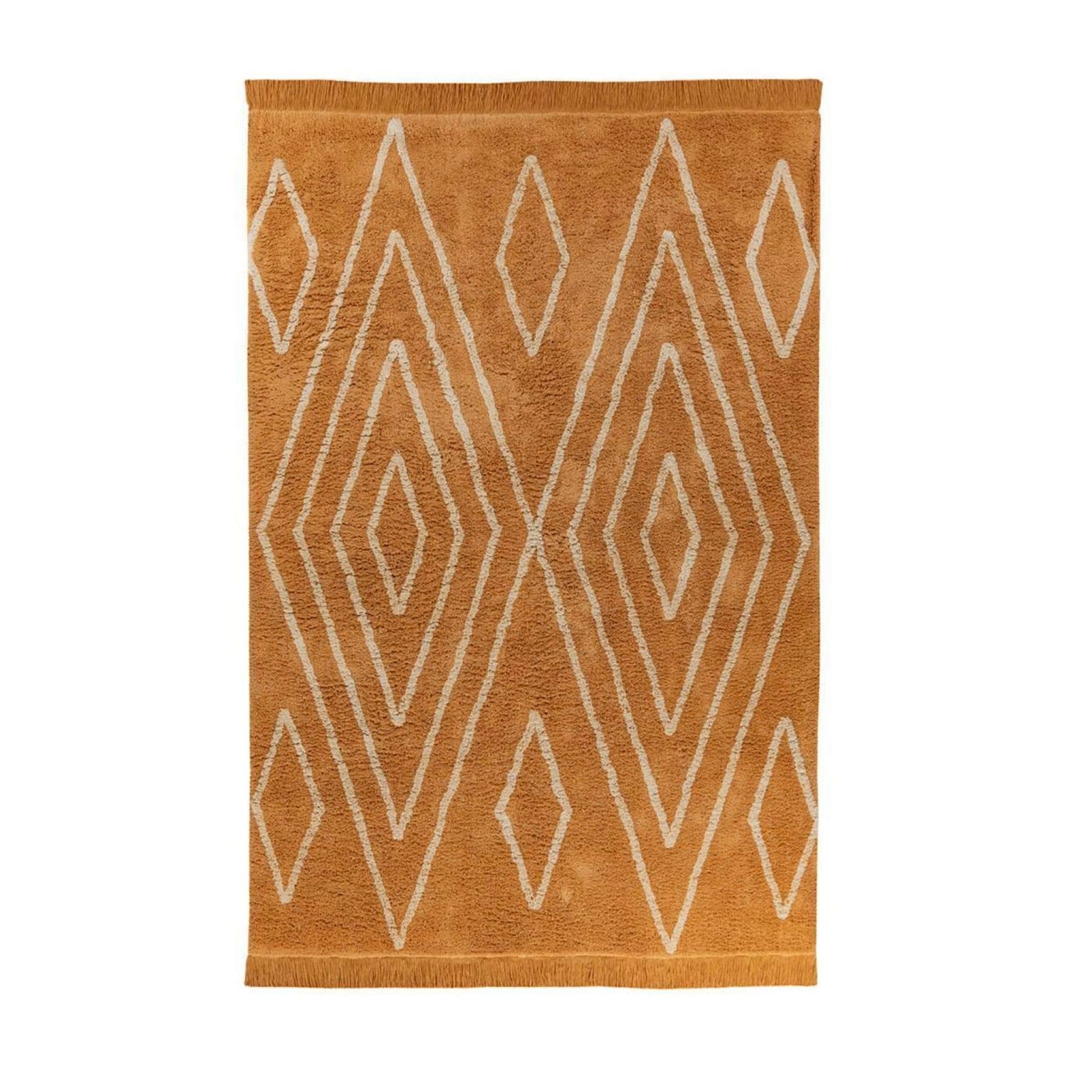 MeGusta Kurzflor Teppich Modern Ocker Creme pflegeleicht 120 x 170 cm günstig online kaufen