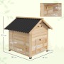 PawHut Entenstall aus Holz mit Kippdach und Doppeltür, Maße 78x90x92 cm.