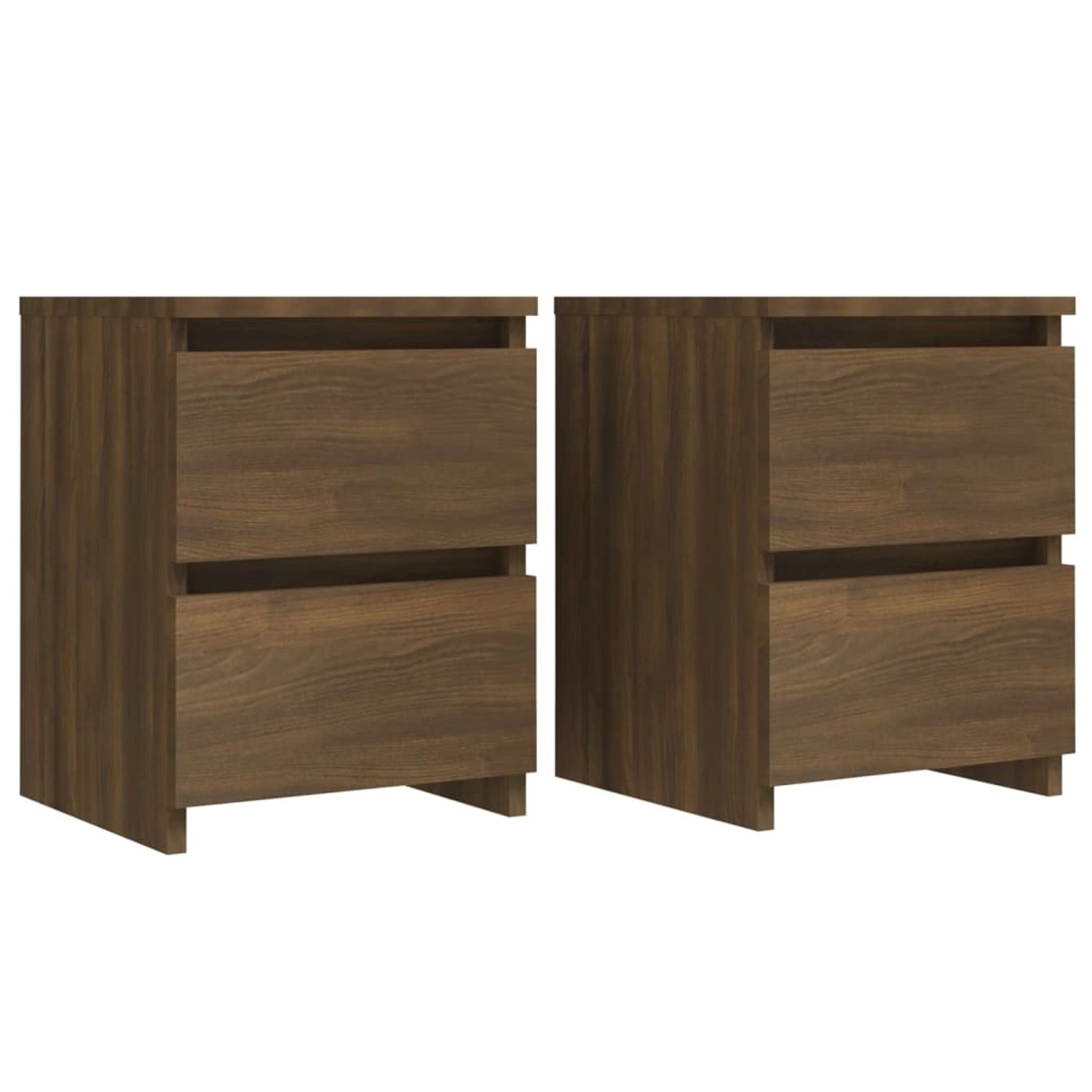 vidaXL Nachttische 2 Stk, Braun Eichen-Optik 30x30x40 cm Holzwerkstoff 8153 günstig online kaufen