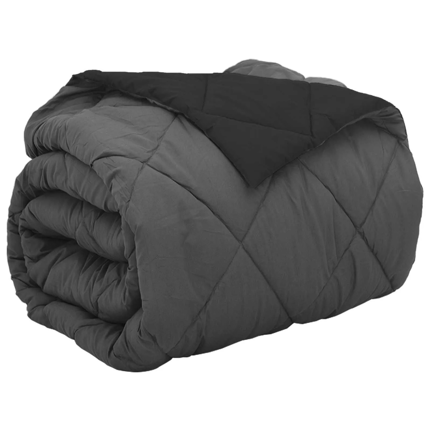 vidaXL Ganzjahresbettdecke Schwarz und Anthrazit 240 x 260 cm 42025607 günstig online kaufen