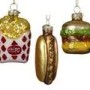 Kaemingk Christbaumschmuck American Diner Food Glas 11 cm Mix 3er Set