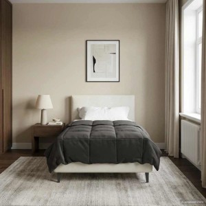 vidaXL Ganzjahresbettdecke Anthrazit 155 x 200 cm Mikrofaser 42025991