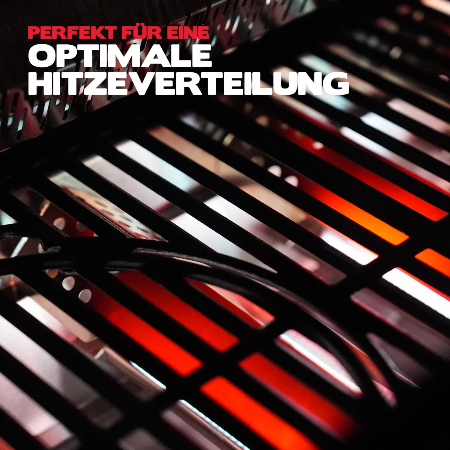 Detailaufnahme: Grillrost des Taino Platinum Yamara Gasgrills mit optimaler Hitzeverteilung.