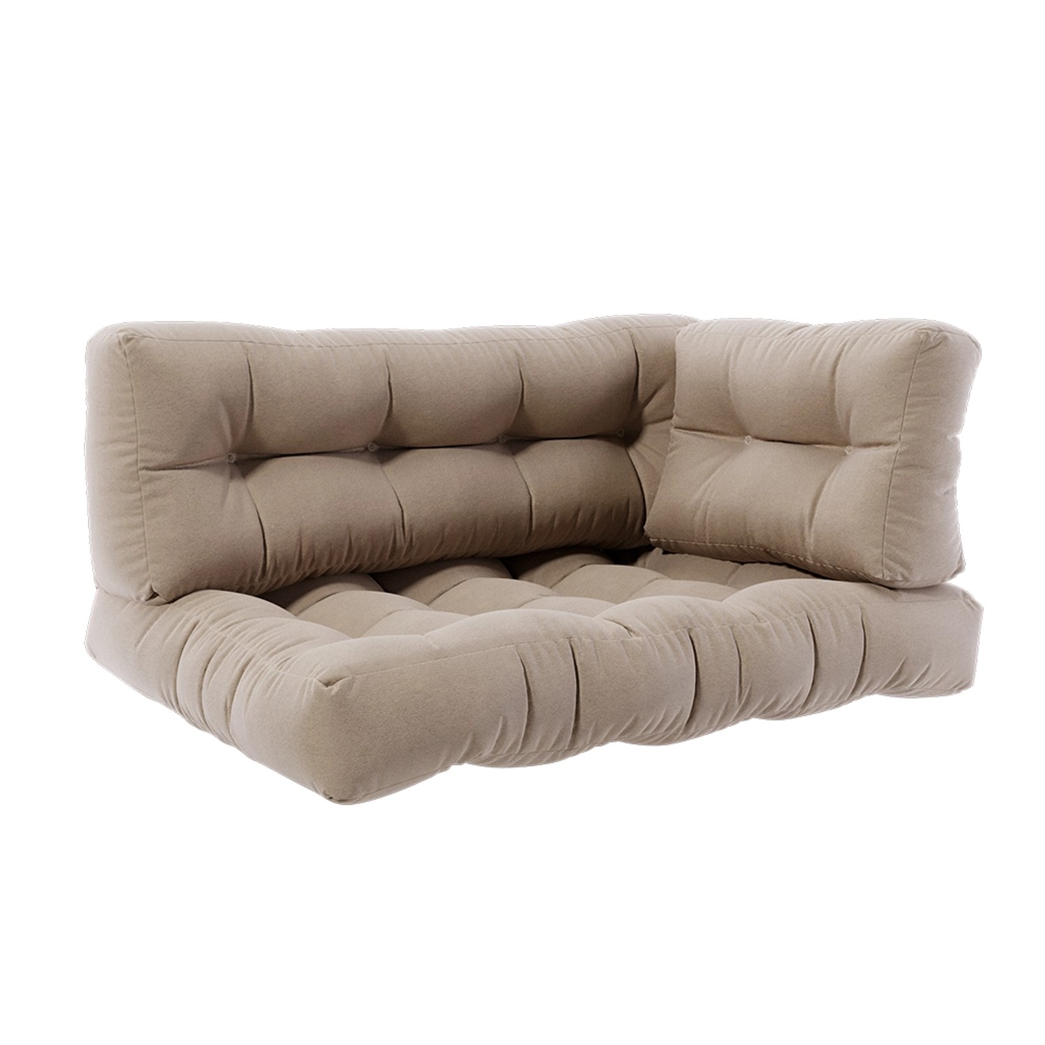 Vicco Palettenkissen Set Sand 120 x 80 cm 3 Teile Flocken