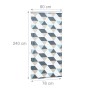 Relaxdays Duschrollo Kunststoff Aluminium Grau Blau Beige Wasserabweisend 80 cm x 240 cm_4
