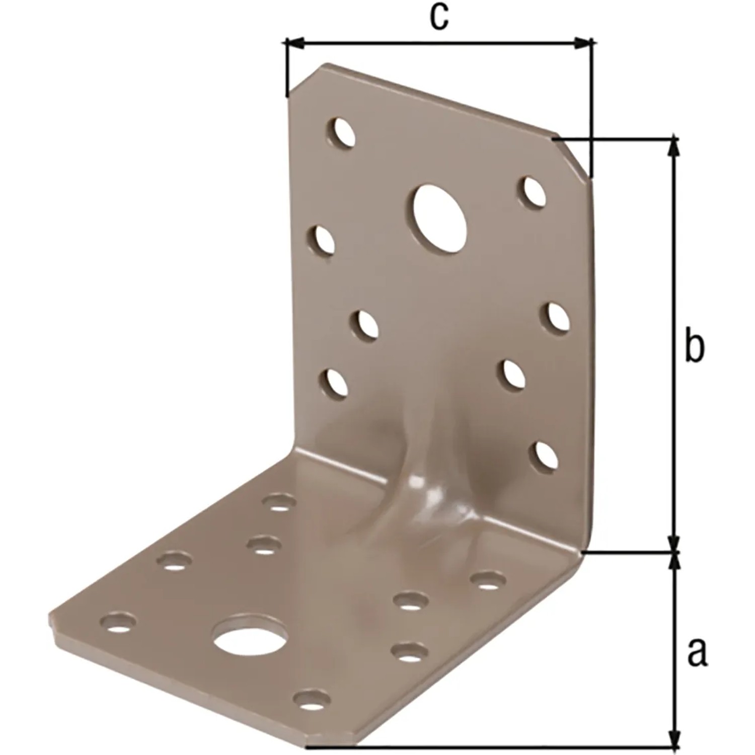 Produktbild von Pneumatischer Winkelverbinder PL416 – L-förmiges T-Stück Mit Drehgelenk, PTFE-Dichtband, 0,3–0,9 MPa – Messing/Kunststoff