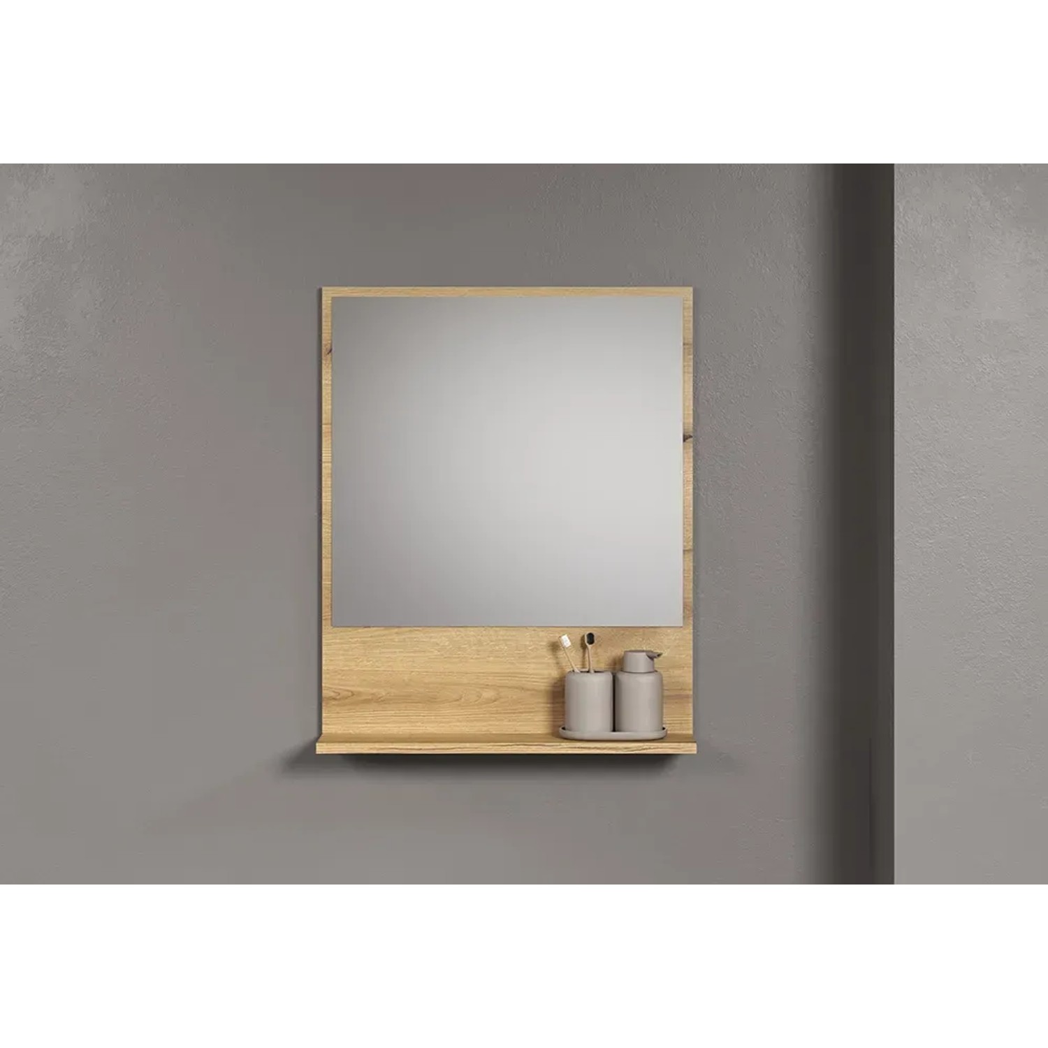 Trendteam Spiegel Pure Bliss mit Ablage in Artisan Eiche, 60 cm breit.