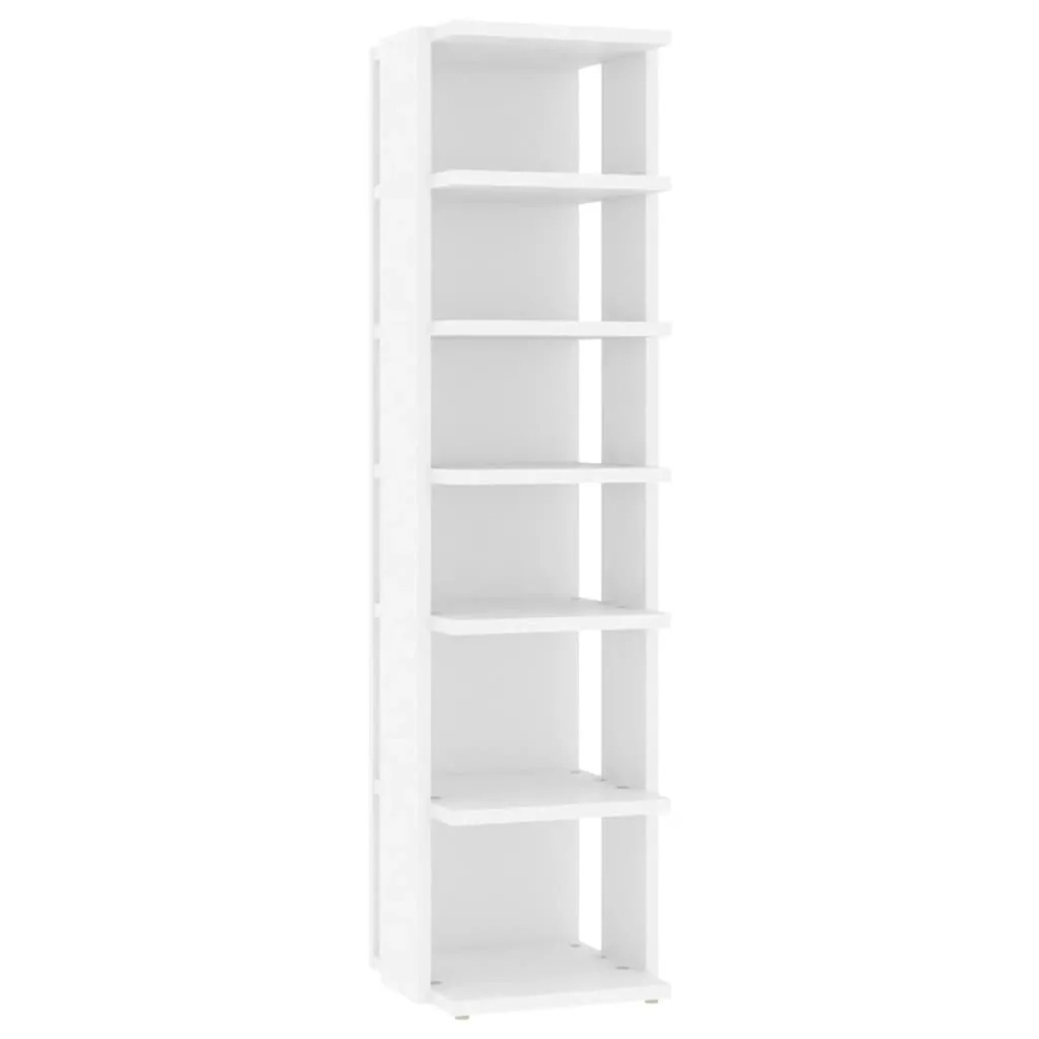 vidaXL Schuhschränke 2 Stk Weiß 27,5x27x102 cm Holzwerkstoff 808486_4