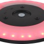 Schwarze, runde LED-Deckenleuchte Sapana mit RGB-Farbwechsler und einstellbarer Lichtfarbe.