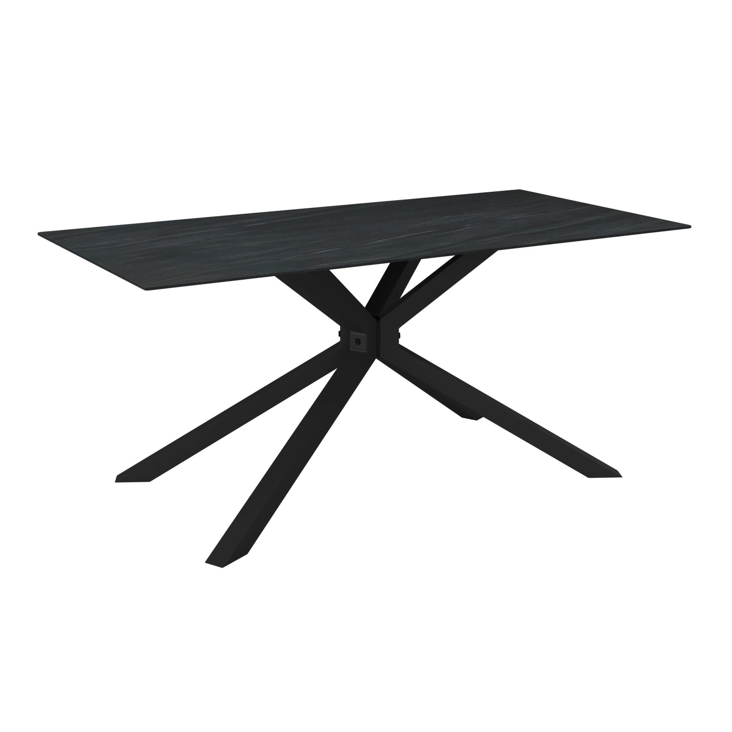 Bessagi Home Esstisch Livan Dunkelgrau Keramik ca. 180x90x76 cm