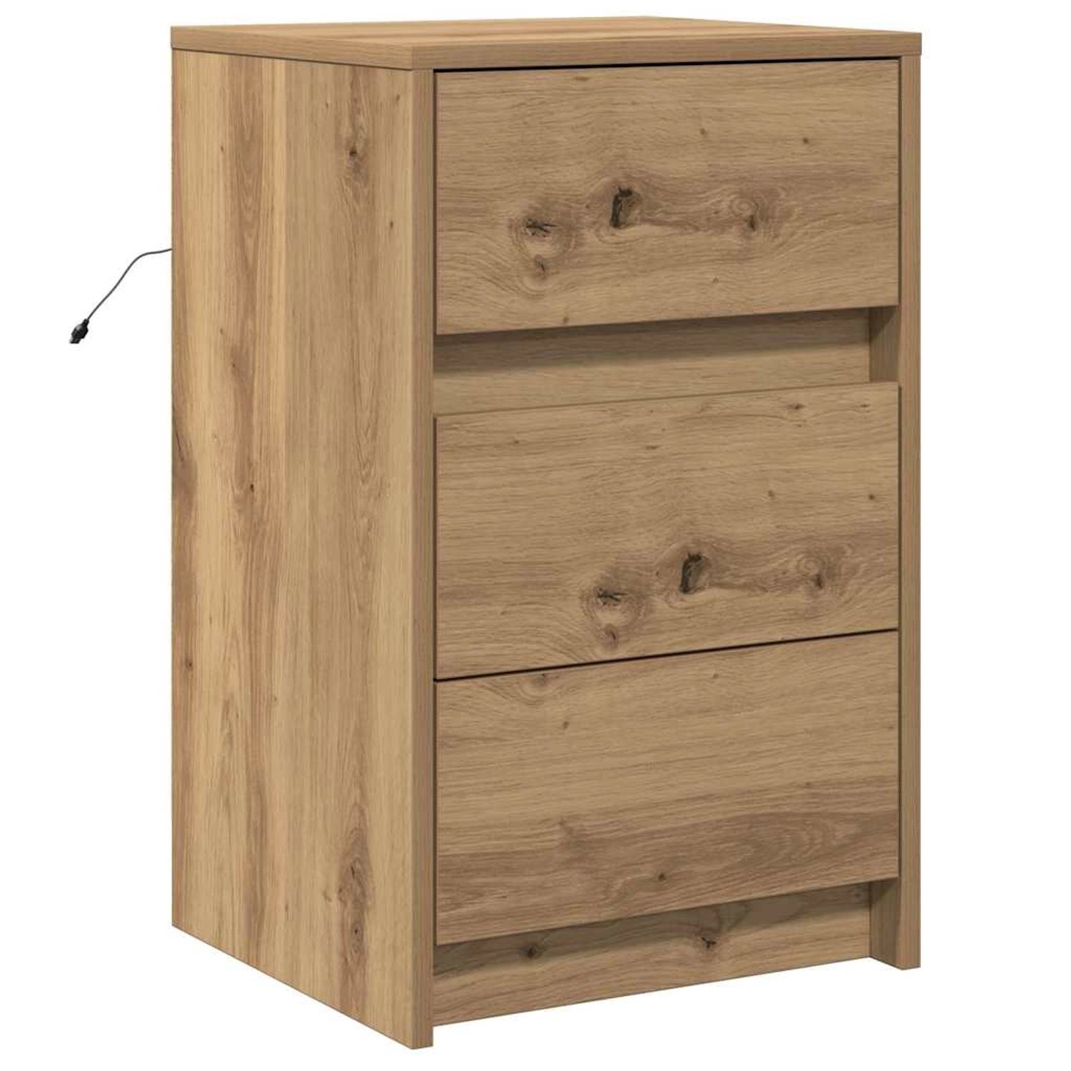 vidaXL Nachttisch Eiche Handwerklich 38 x 34 x 61 cm Holzwerkstoff 868931 günstig online kaufen