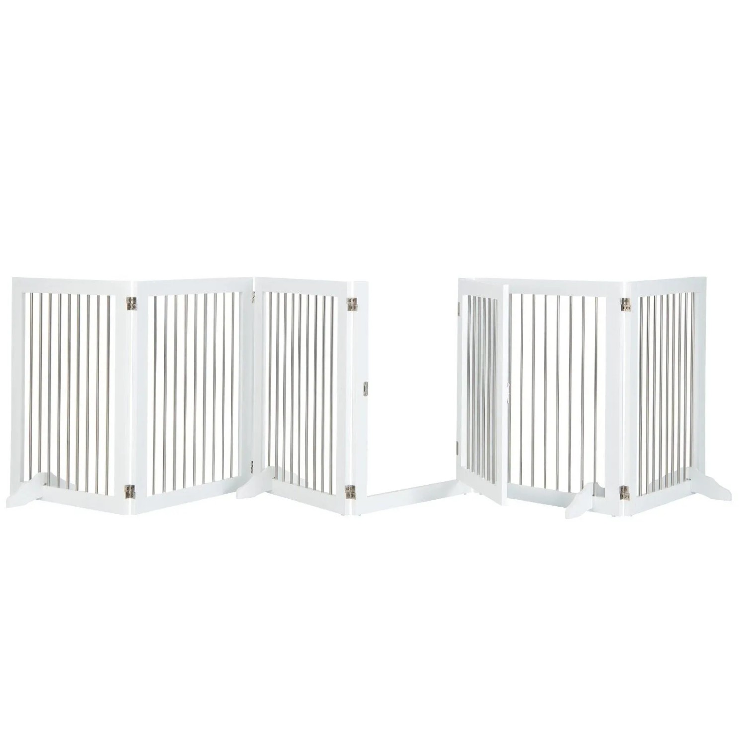 Costway 6-Teiliges Absperrgitter 80 cm Hoch Weiß