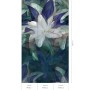 Erismann Fototapete Wild Bloom, 150x280 cm, blaues Blumenmuster für Wandgestaltung.