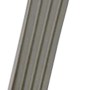 Vernickelter Wandhaken aus Metall, feingeschliffen, mit gerilltem Design.