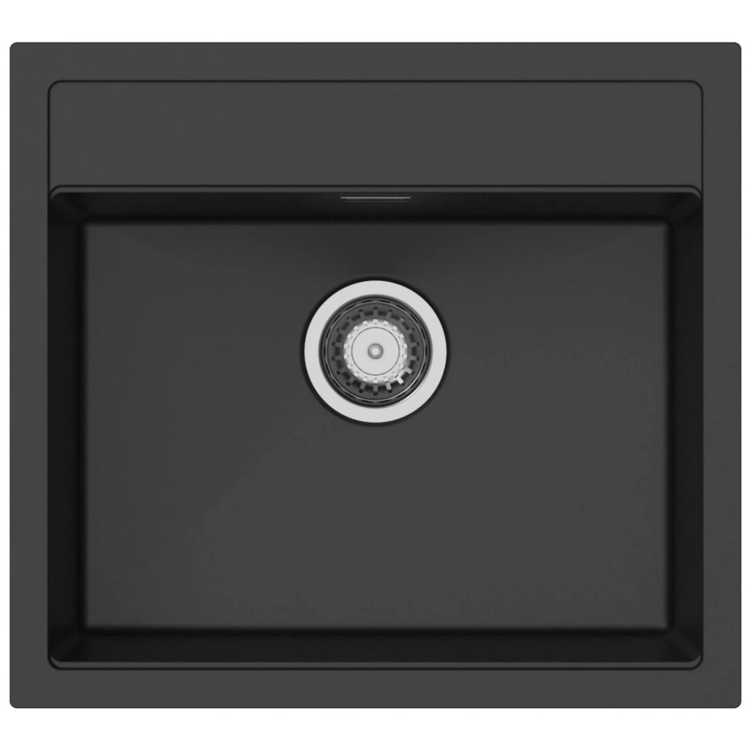 SOTECH Einbauspüle Atlanta 56FE Tiefschwarz 560 x 510 x 200 mm Einzelbecken inkl. Siphon mit Raumschaffer