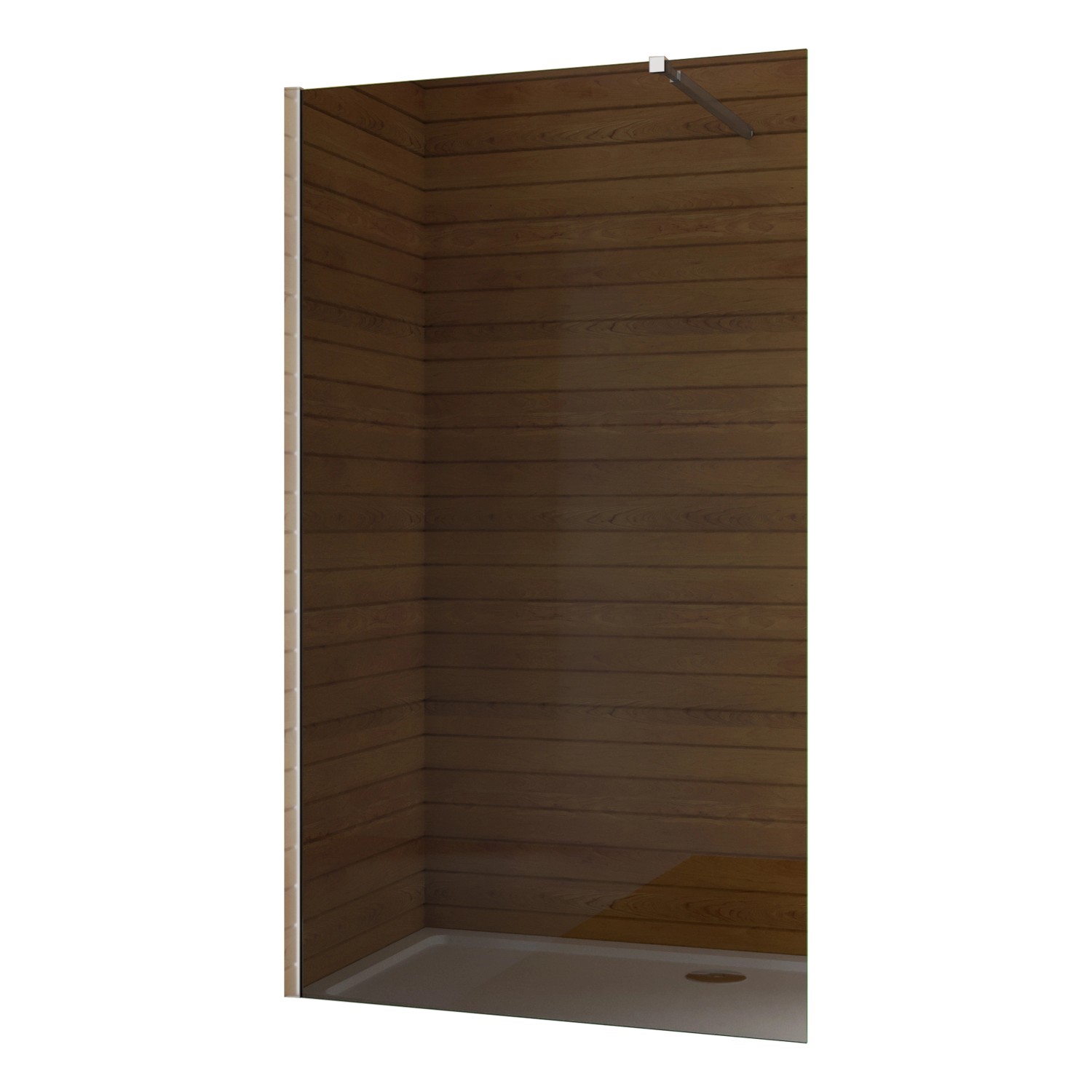 Duschparadies 80x200cm Duschwand mit Glasschutzfolie 8mm NANO-ESG Walk In D günstig online kaufen