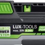 LUX-TOOLS 20V Akku, 4Ah, für Elektrowerkzeuge. PowerSystem Akku mit hoher Kapazität.