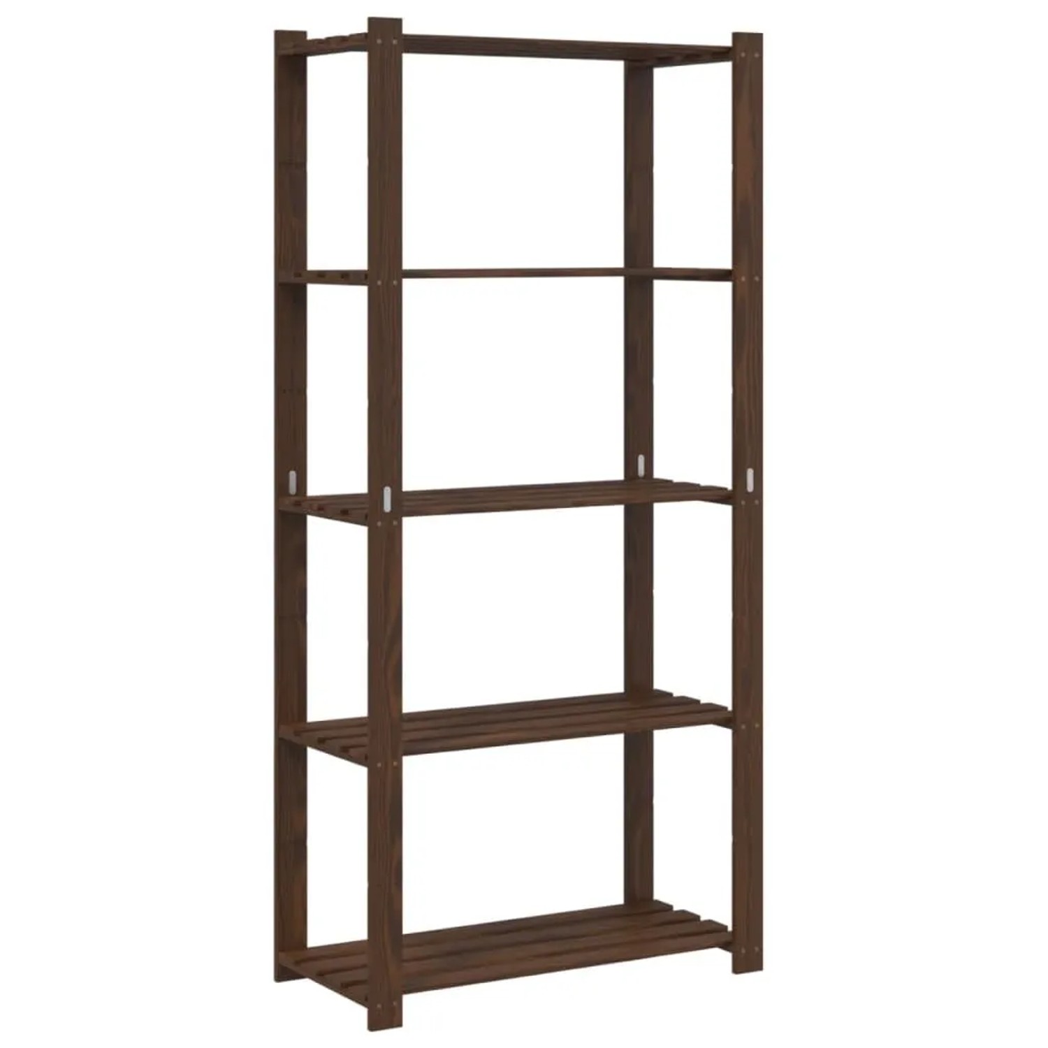 vidaXL Lagerregal mit 5 Böden Braun 80x38x170 cm Massivholz Kiefer 373396