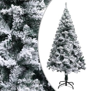 Beschneiter, grüner, künstlicher Weihnachtsbaum (150 cm) von vidaXL mit Metallständer.