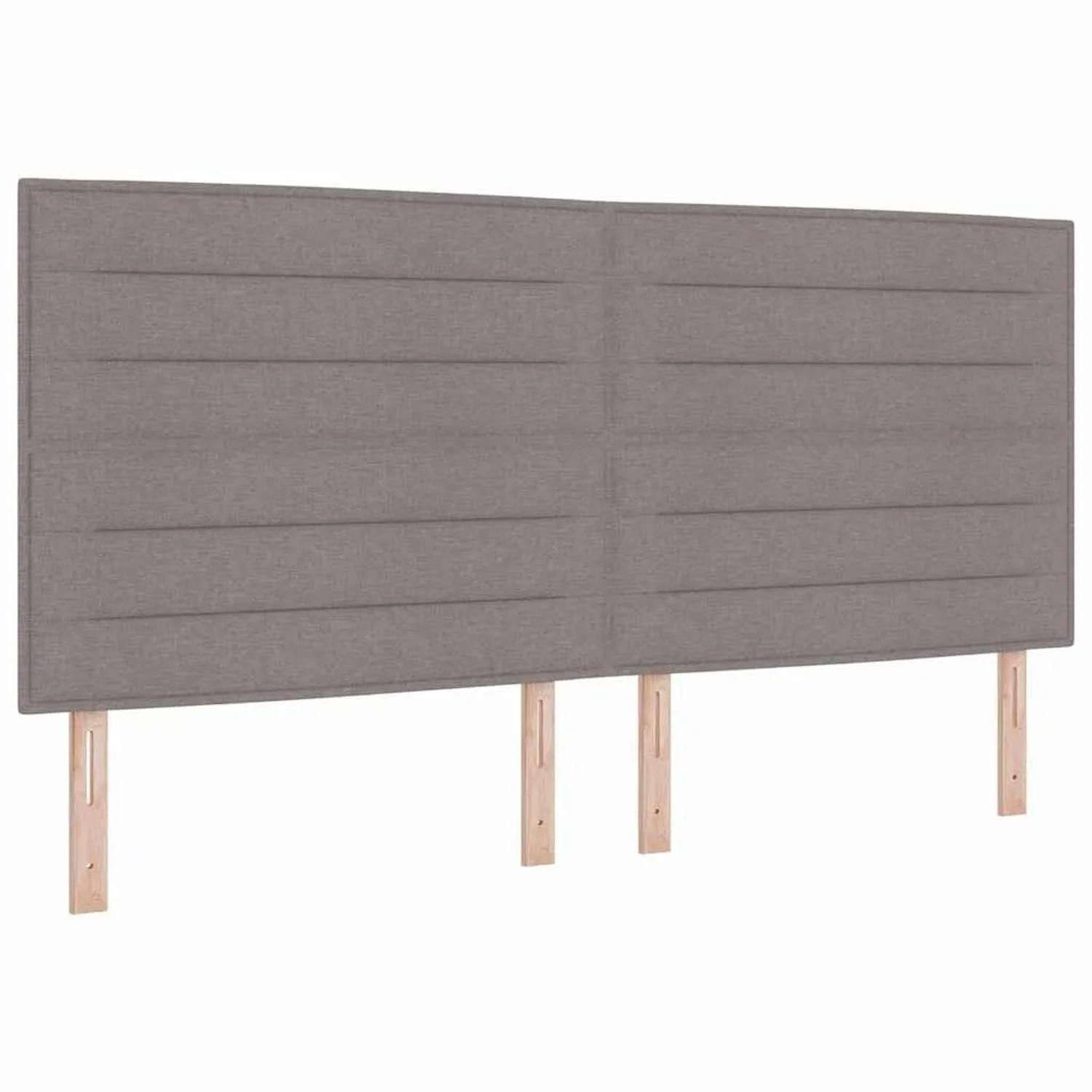 vidaXL LED Boxspringbett mit Matratze Taupe 200 x 200 cm Stoff 3343051