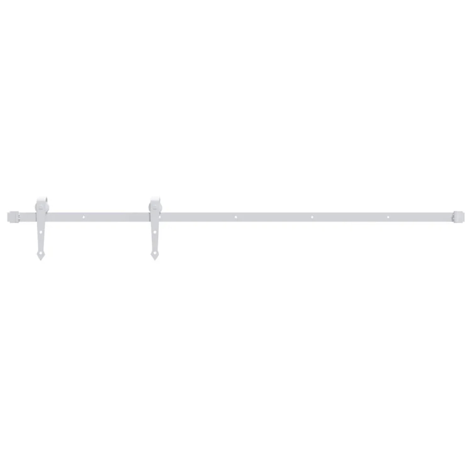 vidaXL Schiebetürbeschlag 183 cm Stahl Weiß 151709